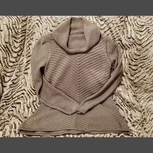 Style & Co Shimmering Grey Cowl Neck Sweater sz M